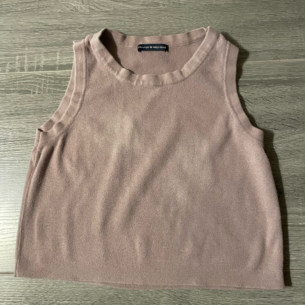 Brandy Melville Brown Crop Tank Top